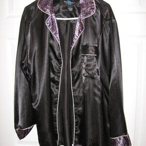 Steve Harvey Celebrity Edition Black & Paisely Pajama Top Only Men's Med